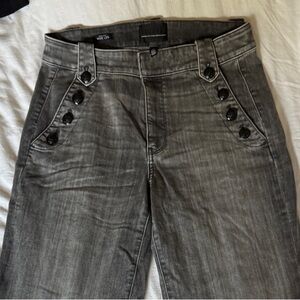 White House Black Market Charcoal Wide Leg Jeans